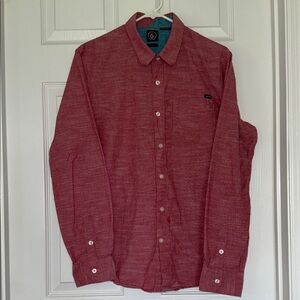 Volcom mens long-sleeve button front shirt
